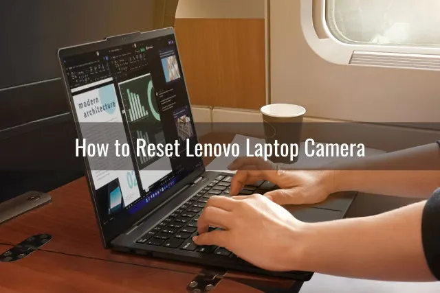 Black laptop on the desk