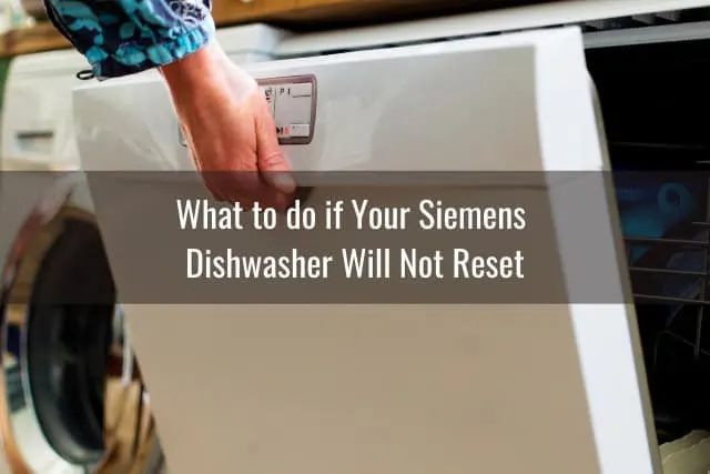 Man opening opening the dishwasher