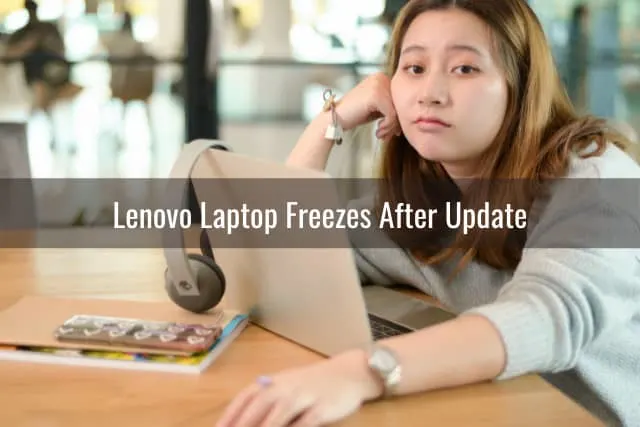 Confused woman looking at her laptop