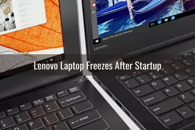 Black laptop on the desk