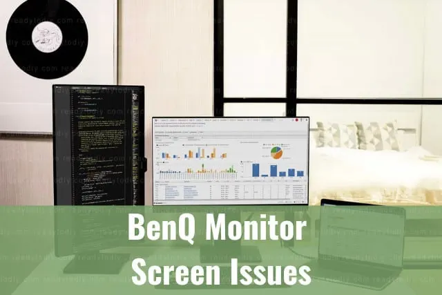 Modern black monitor on the desk