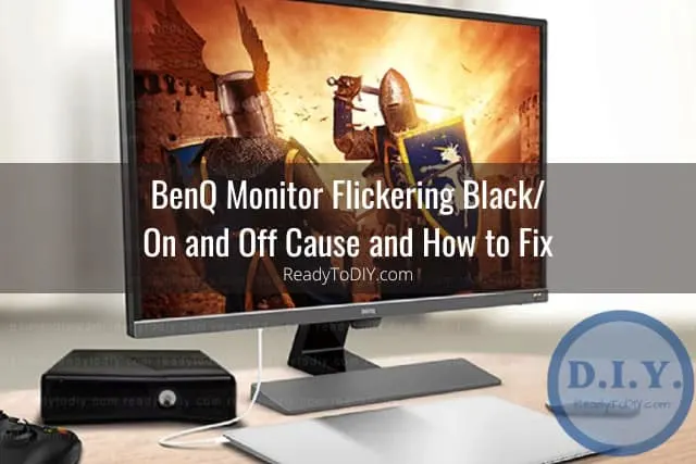 Modern black monitor on the desk