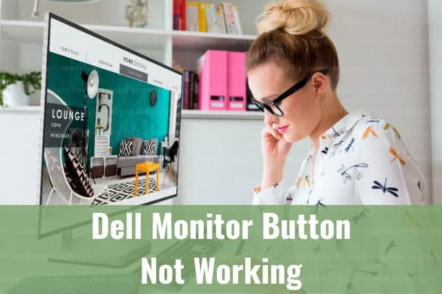 Woman using black monitor