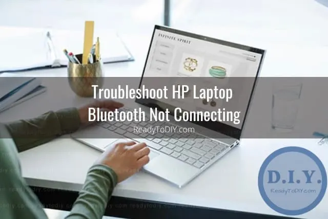 Using laptop in the desk