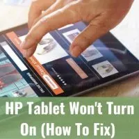 Finger tapping on a tablet PC screen