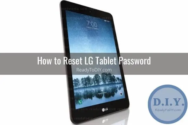 Black tablet on the table