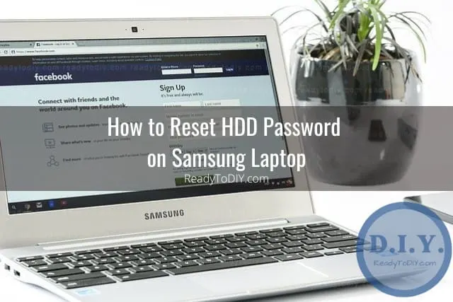 Using black laptop while on the desk