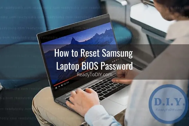 Using black laptop while on the desk