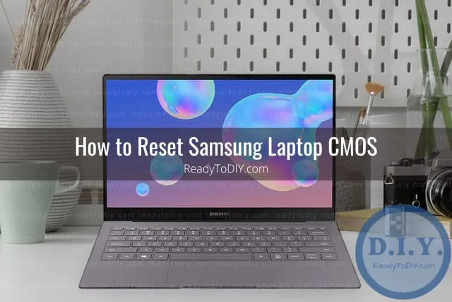 Using black laptop while on the desk