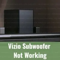 Black subwoofer below the tv