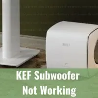 White subwoofer on the floor