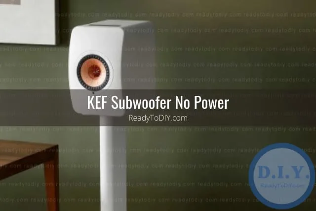 White subwoofer on the floor