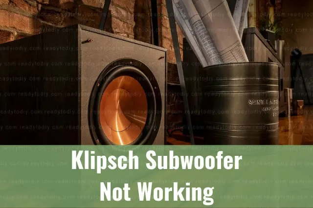 Black subwoofer on the floor