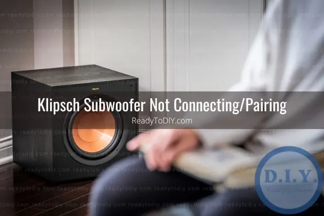 Black subwoofer on the floor