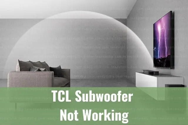 Black subwoofer on the floor