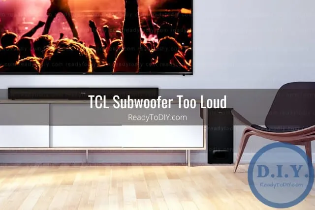 Black subwoofer on the floor