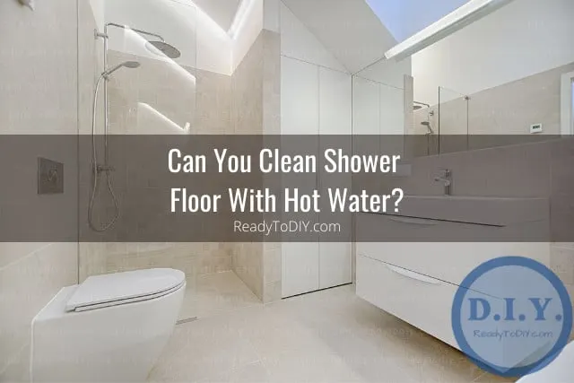 Cleaning the shower floor
