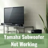 Black subwoofer on the floor