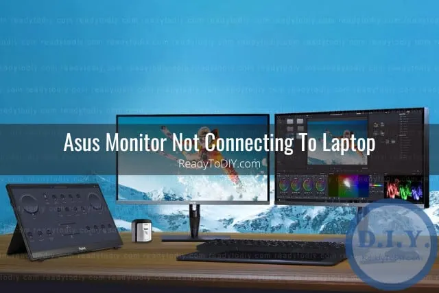 Black modern monitor on the table