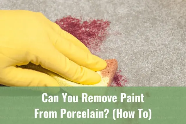 Cleaning the stain paint in the porcelain