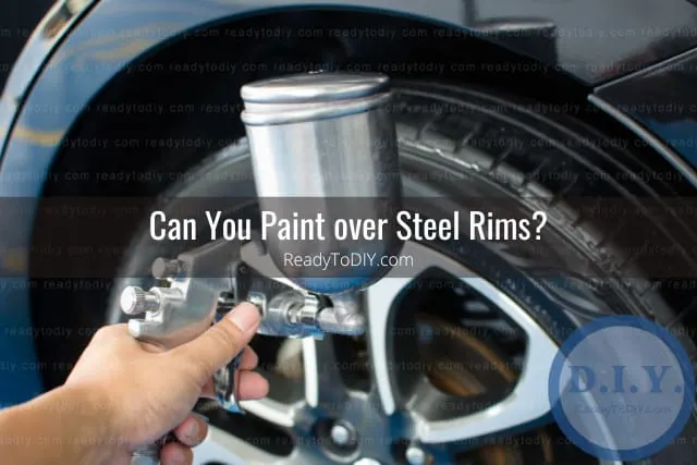 Painting the car rims using spray