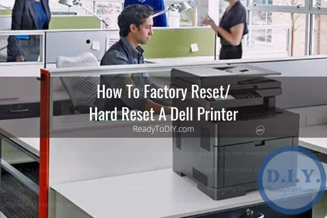 Black printer at the office