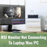 Black modern monitor on the table