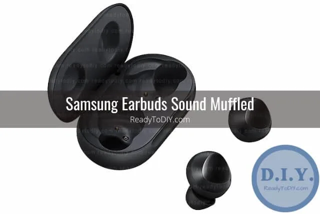 Black earbuds on the table
