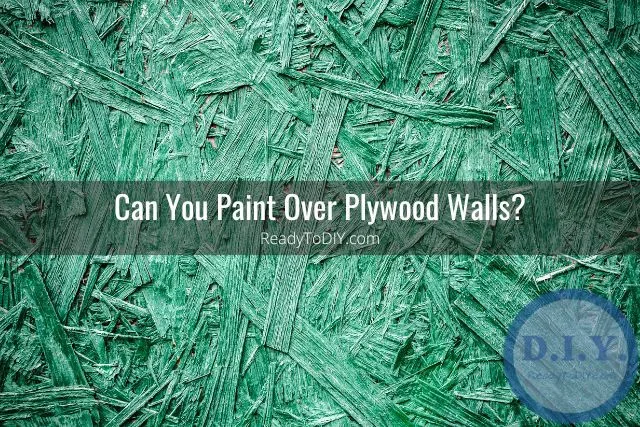 Plywood sheet painted green