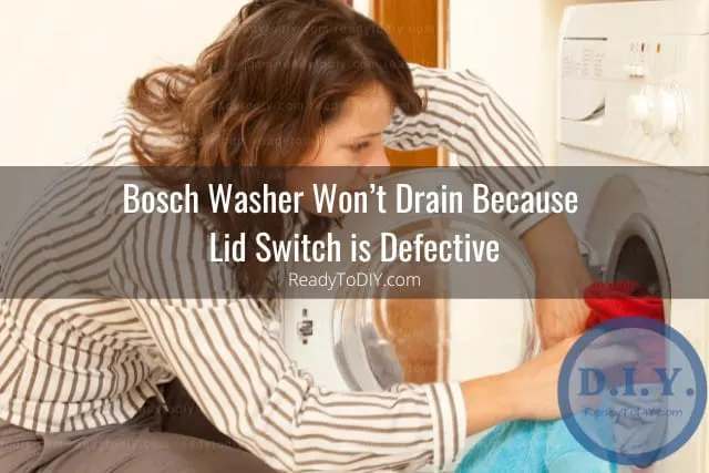 Modern washer with clothes inside