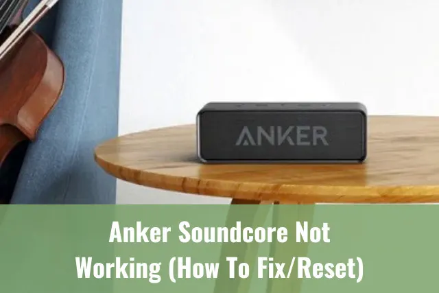 black soundcore on the table