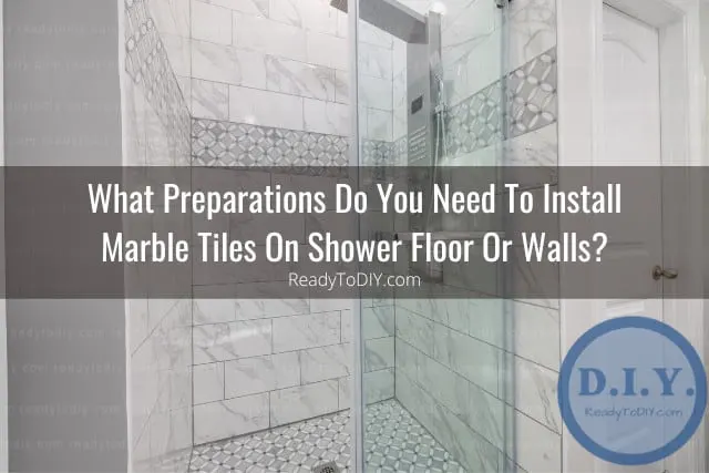 Clean modern marble tile shower