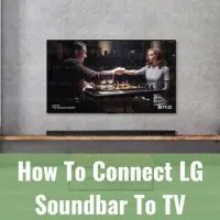 Flat screen tv in the living room with Soundbar Below