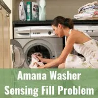 washing machine with clothes inside