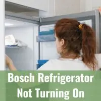 Modern refrigerator in the kitchen