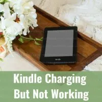 Black kindle in the desk
