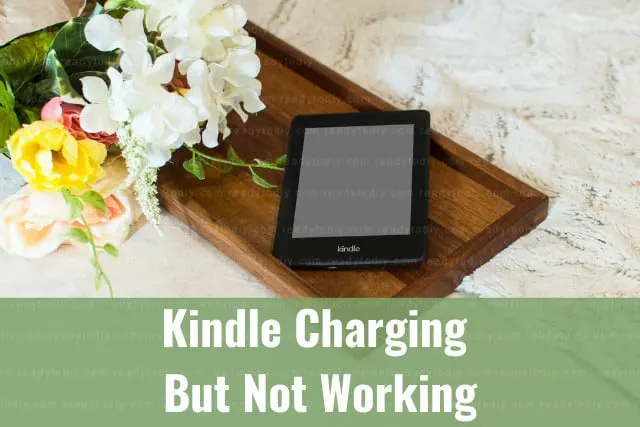 Black kindle in the desk