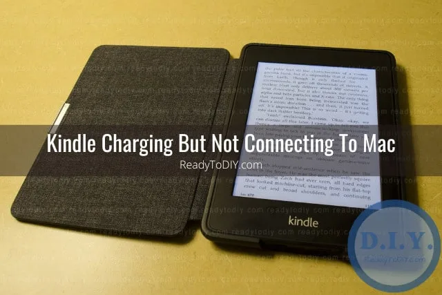 Black kindle in the desk