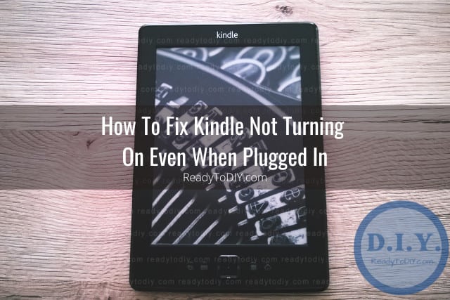 kindle charged but won t turn on