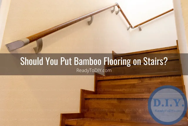 Wooden bamboo stairs