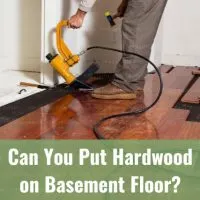 man installing hardwood flooring