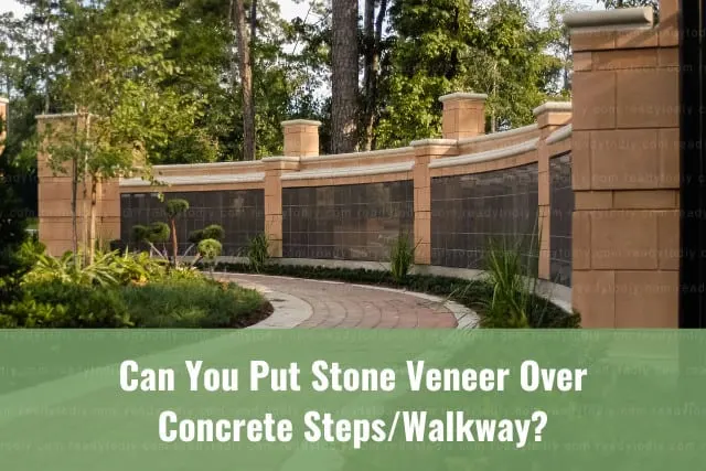 Walkway with bricks