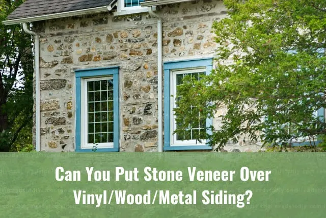 Stone siding of the house