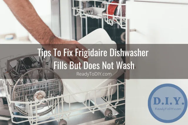 White dishwasher in the kitchen