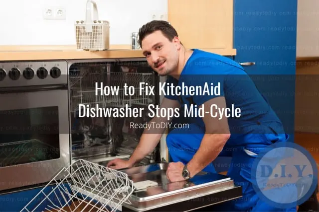 Man fixing the dishwasher