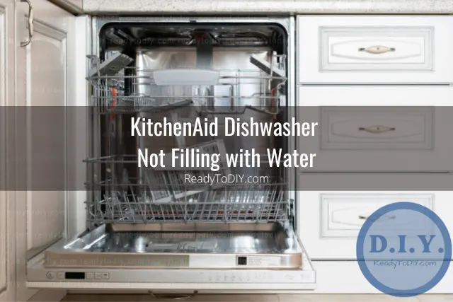 White dishwasher in the kitchen