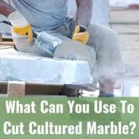 Man cutting marble