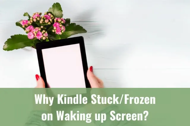 Holding black kindle