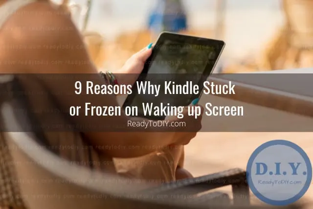 Holding black kindle