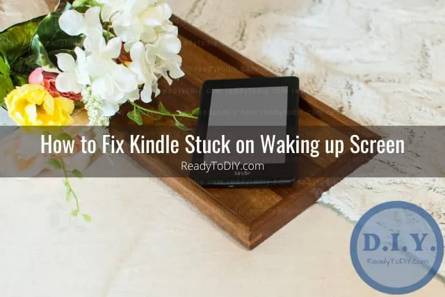 Holding black kindle